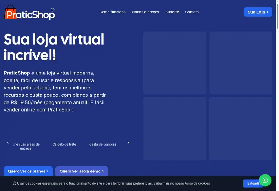PraticShop, plataforma de lojas virtuais